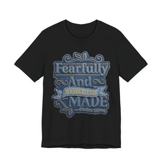 Fearfully and Wonderfully Made T-Shirt — Psalm 139 | Christian Gift for Her UK