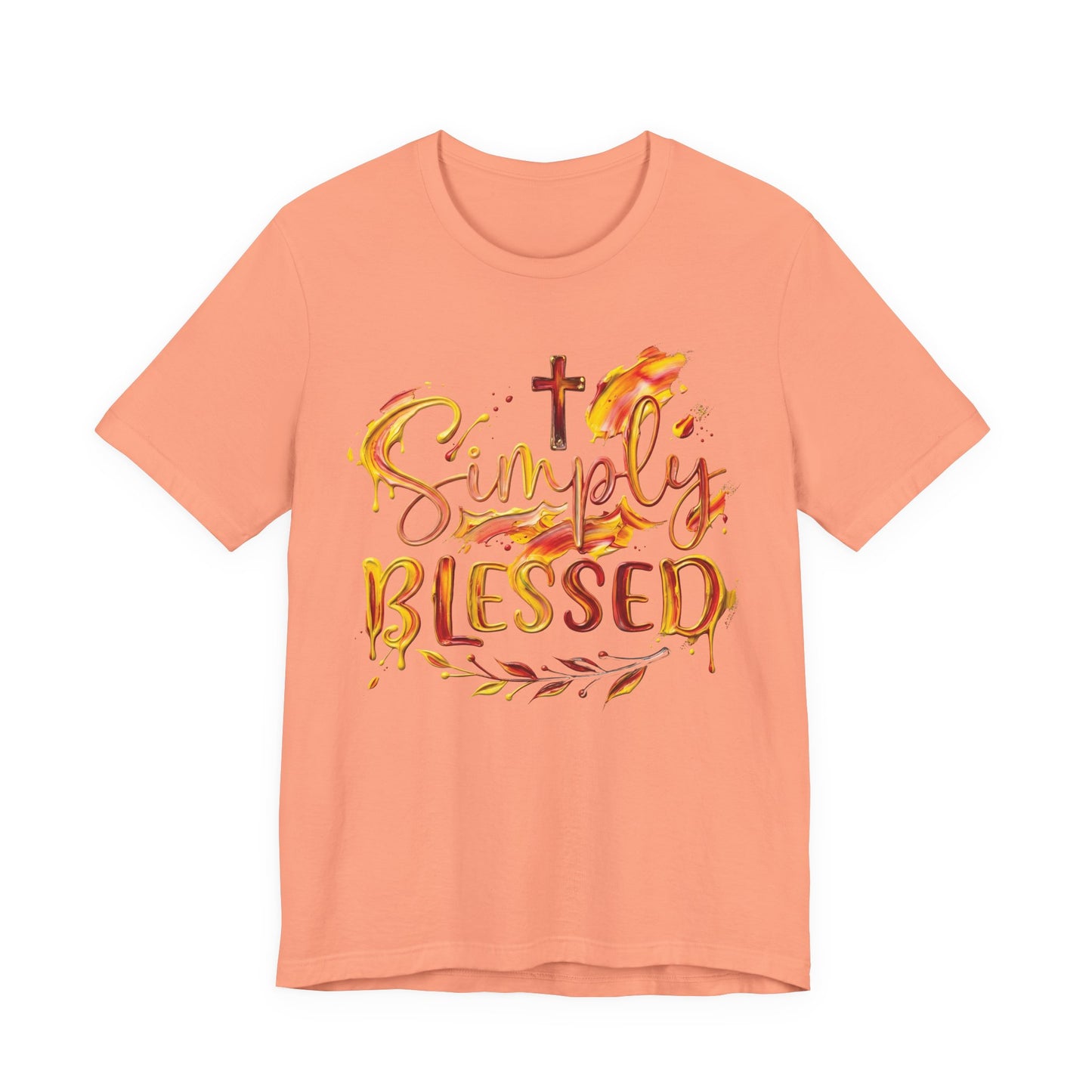 Simply Blessed T-Shirt — Christian Gift for Her | Autumn Watercolour Faith Tee UK