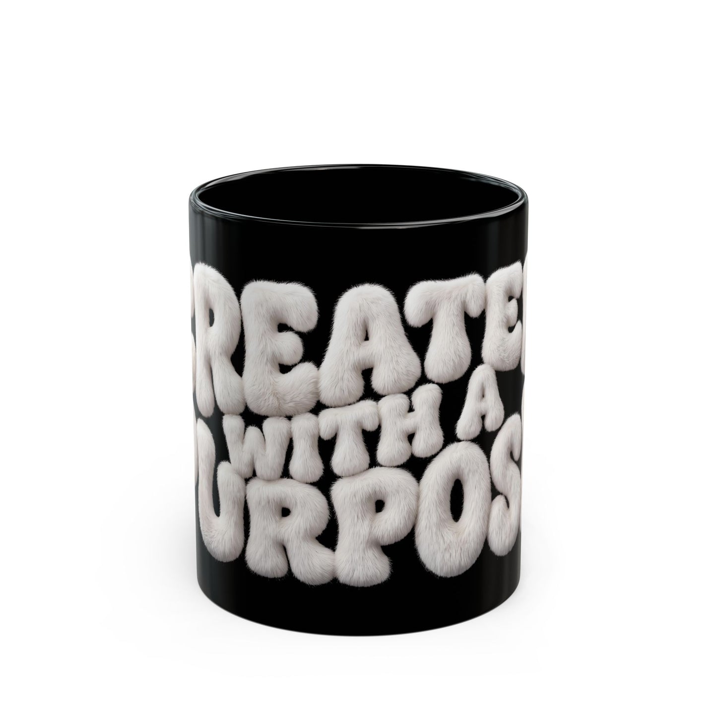 Created With A Purpose Mug — Black | Christian Gift | Scripture Coffee Mug UK (11/15oz)