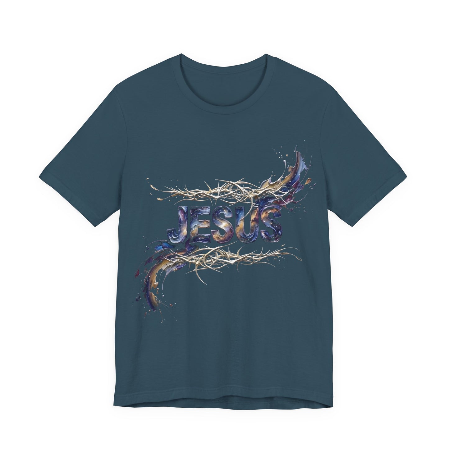 JESUS T-Shirt — Thorn & Brushstroke Design | Christian Gift | Faith Tee UK
