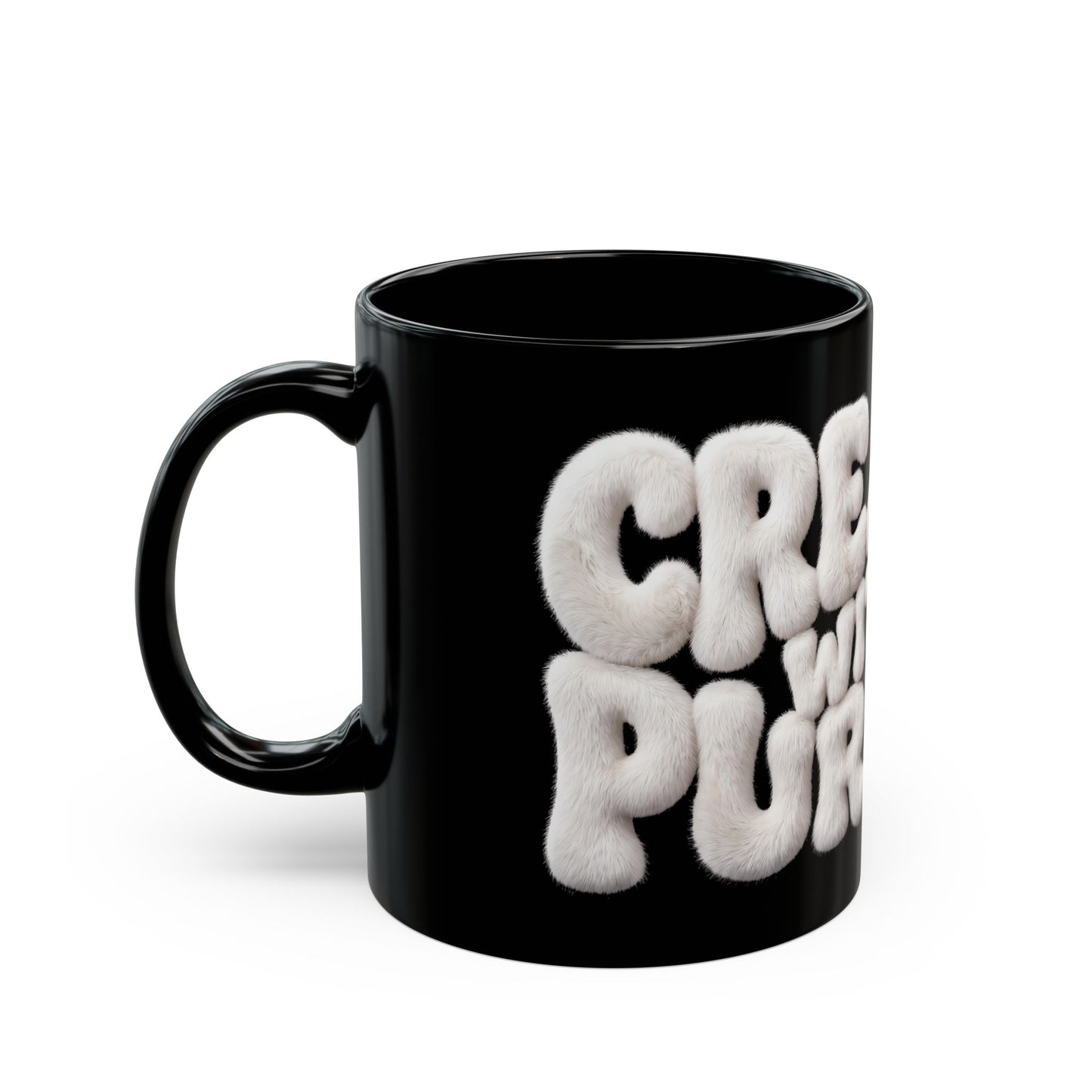 Created With A Purpose Mug — Black | Christian Gift | Scripture Coffee Mug UK (11/15oz)