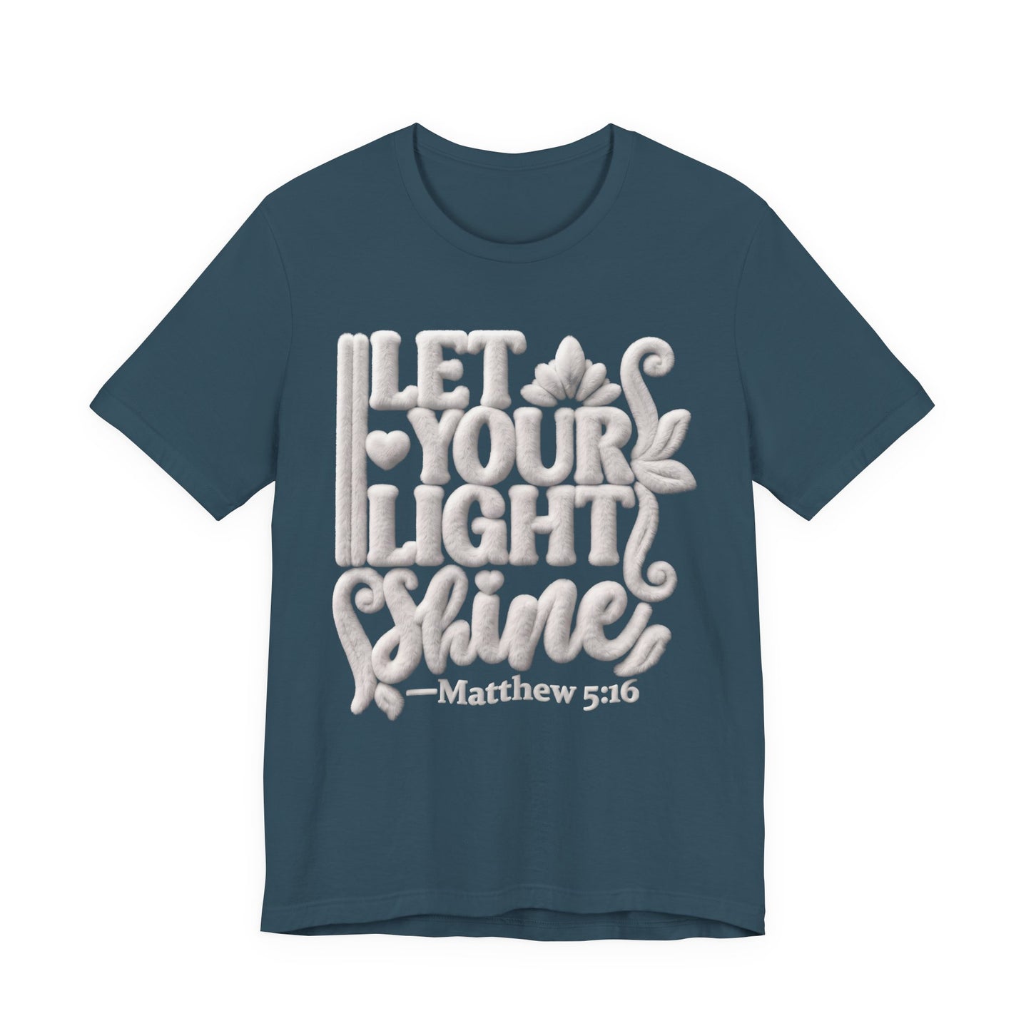 Let Your Light Shine T-Shirt — Matthew 5:16 Christian Gift | Scripture Tee UK