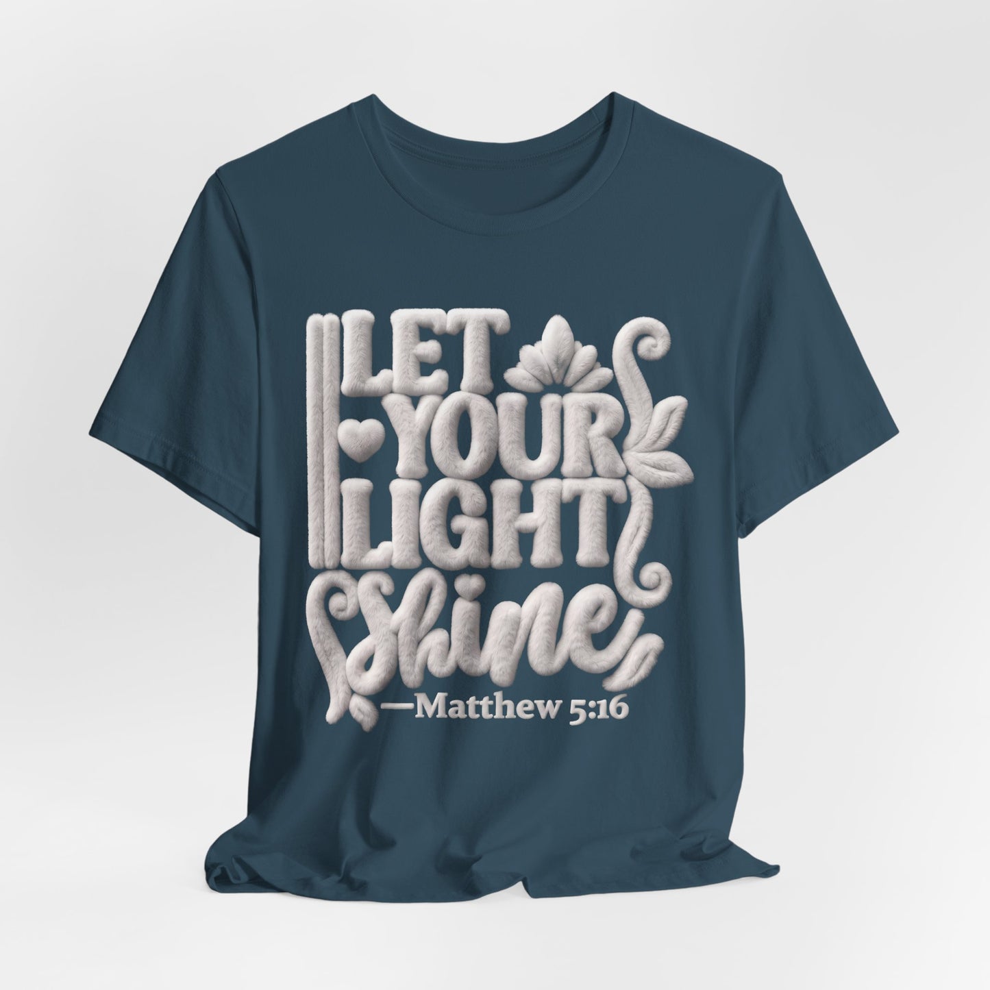 Let Your Light Shine T-Shirt — Matthew 5:16 Christian Gift | Scripture Tee UK