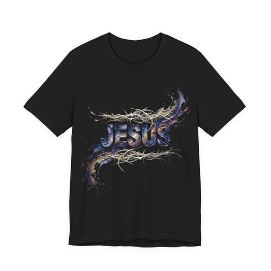 JESUS T-Shirt — Thorn & Brushstroke Design | Christian Gift | Faith Tee UK