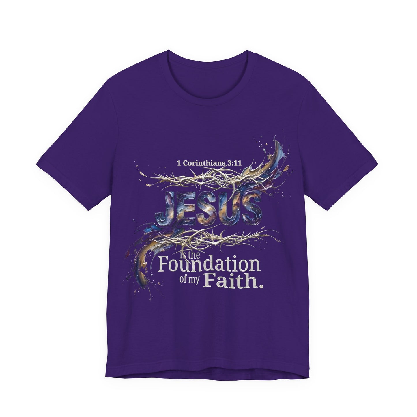Jesus The Foundation of My Faith T-Shirt — 1 Cor 3:11 | Christian Gift UK