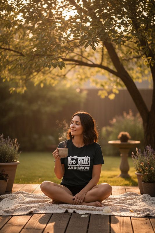 Be Still and Know T-Shirt — Psalm 46:10 Inspirational Christian Tee