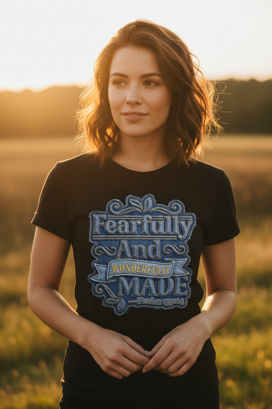 Fearfully and Wonderfully Made T-Shirt — Psalm 139 | Christian Gift UK