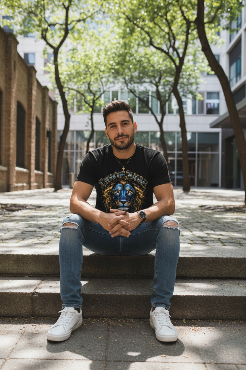 Lion of Judah T-Shirt — Christian Gift | Faith Graphic Tee UK