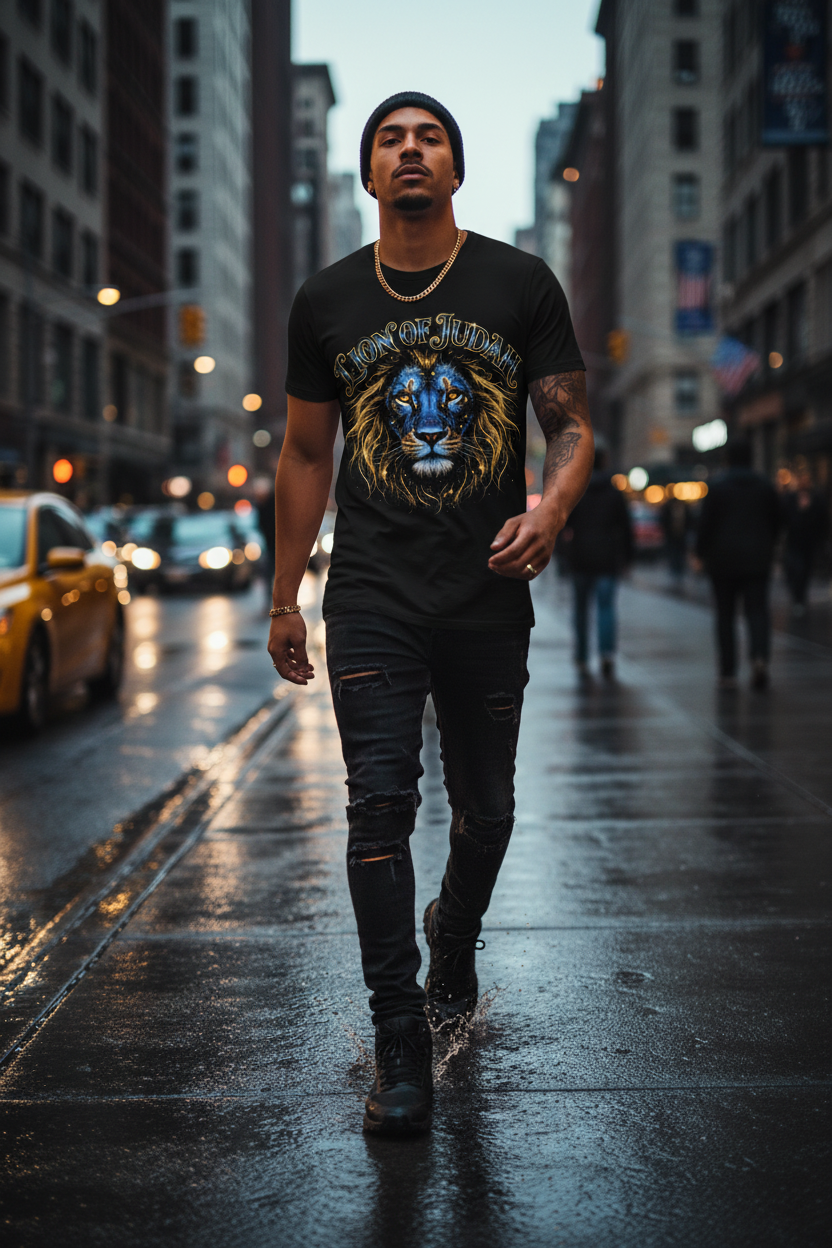 Lion of Judah T-Shirt — Christian Gift | Faith Graphic Tee UK